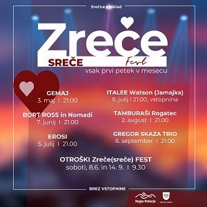 ZRECE FEST LEŽEČA OBJAVA SPORED