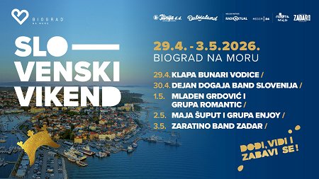 Slovenski vikend v Biogradu na Moru 2026